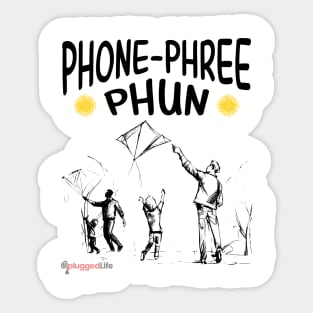 Phone Phree Phun Kite Park Outdoors Sticker